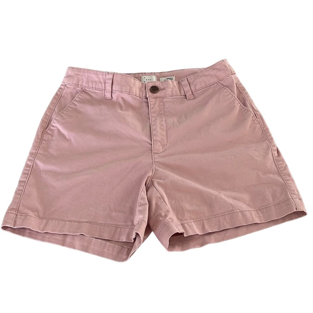 A New Day Size 4 Light Pink Chino Twill Casual Shorts Preppy Classic